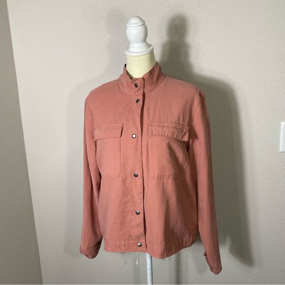 Old Navy Blush Pink Lightweight Button Front Jacket Women's Size Large - Picture 8 of 16